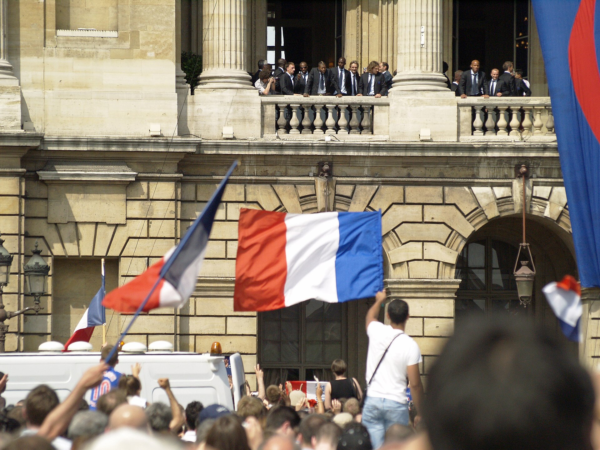Reprezentacja Francji spotyka się z kibicami w Paryżu w 2006 roku