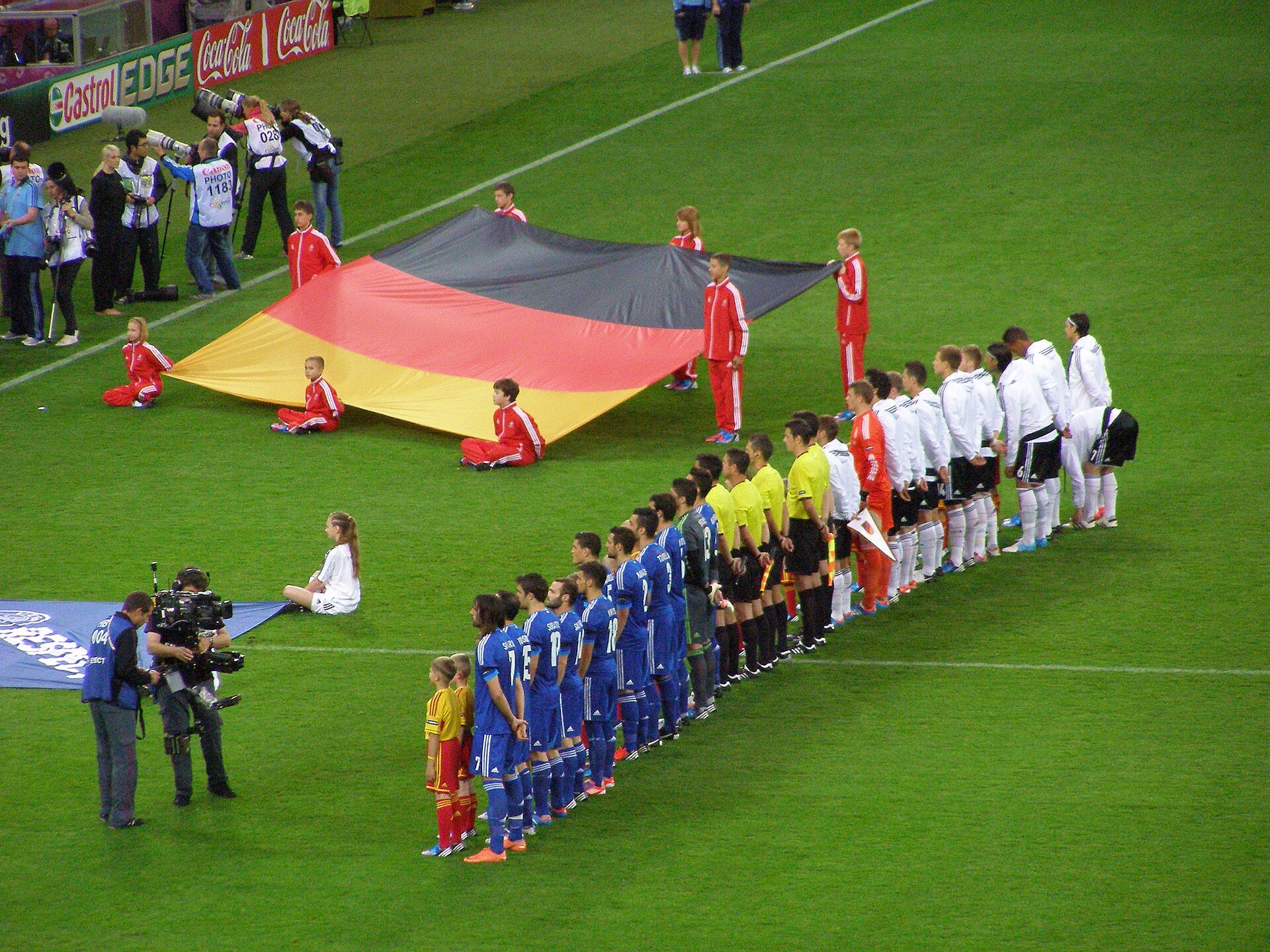 Reprezentacje Niemiec i Grecji przed ćwierćfinałem Euro 2012 w Gdańsku